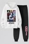 Jisoo from Blackpink Printed 3-Yarn Quality Sweatshirt and Sweatpants Kids' Top-Bottom Set