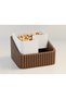 3D Printing Peanut Bowl - Double Chamber Shell Separator Presentation Bowl - Brown White - 3