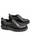 Fv010 Black Classic Shoes Thick Soled Lace-Up Genuine Leather Men's Shoes - 2