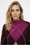 Women's Premium Diamond Patterned High Collar Knit Sweater - 4