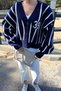 Stripe Detail Knitwear Cardigan - 5