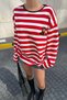 Cycling Collar Stripe Detail with Bear Embroidery Sweatshirt - 4