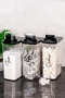 3 Pieces of 3 Lt Storage Containers with Self-Scale Lids, Tea, Sugar, Salt, Labeled Acrylic Jars, Food Storage Containers - 5