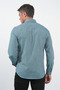 Green Buttoned Collar Long Sleeve Slim Fit Cotton Shirt 1004260237 - 5