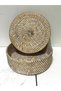 Decorative Rattan Covered Basket 25 cm Bali Natural Handmade Multi-Purpose Authentic Woven Basket Natural