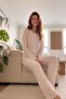 Powder Ruban Salonic Long Sleeve Knitted Women's Pajama Set - 4