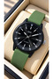 10 Atm Pool Sea Use-Green Silicone Cord-Male Wristwatch-In Stylish Box - 2