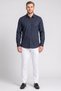 Men Stretch Fit Polka Dots Long Sleeve Casual Shirt, Multicolor - 2
