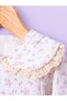 Floral Patterned 100% Cotton Muslin Baby Girl Romper and Bonnet Hat Set - 3
