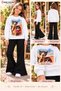 Winter, Spring, and Autumn Girls' Black Spanish Flared Bottoms and White Sweat Top - 2