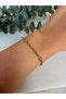 Steel Evil Eye Bead Chain Bracelet (Gold) - 2