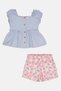 Toddlers Girl 2 Pieces Graphic Print Top And Shorts Set, Multicolor - 3