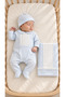 Vual Pleated 3-Piece Hospital Release 100% Cotton Newborn Set