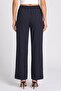 Women Loose Fit Stripe Wide Leg Pants, Navy - 4