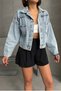 Women's Blue Denim Jacket - 3