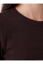 Nevavm with a Difference, Xside Brown Camisole Plain Super Skinny & Extra Narrow Long Sleeve Women's Bodysuit - 3