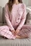 Pudra Katze Patterned Cotton Refined Women's Pajama Set - 5