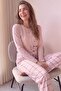 Pudra Katze Patterned Cotton Refined Women's Pajama Set
