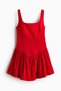 Flared-skirt crêpe dress - 4