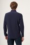 Navy Blue Soft Collar Knitted Slim Fit Stretchy Shirt 1004265170 - 5