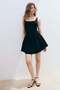 Flared-skirt crêpe dress - 4