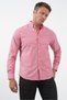 Pink Buttoned Collar Long Sleeve Slim Fit Cotton Shirt 1004260235 - 3