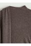 Nevavm Farkıyla Lcw Vision Brown Combed Cotton Straight Narrow & Slim Draped Collar Midi Dress - 6