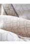 Refined Grid Cotton Double Bed Sheet Duvet Cover Set 200X220 cm Beige - 6