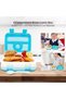 800ml School Bento Lunch Box 4 Compartments, Lightweight Leak Proof Design, Portable Food Box for Kids School Picnic, Included Spoon and Fork - 5