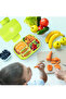 850ml Kids & Adults Bento Lunch Box, Multi Compartment Leakproof Food Container, BPA Free Food Grade PP, Built-in Storage for Spoon & Fork - 5