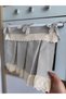 Gray Duck Linen Oven Cover with Scalloped Details (Liquid-Proof/Stain-Resistant) - 2