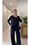 Tersal Navy Blue Modal Trousers - 5