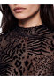 Uzg Store's Tulle Blouse with Embroidered High Collar for Style Enthusiasts - 3