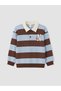 Brown Striped Boys' Thick Suit - 2