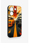 Poco X8 Pro Compatible Orange and Black Car Pattern Silicone Case - 3