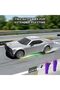 RC Drift Car Remote Control Car 2.4GHz 1:20 Scale 4WD 20KM/H High Speed Remote Control Cars Vehicle with LED Lights Drifting Tire 2Pcs Rechargeable Batteries Toy Cars for Adults Boys Girls (Silver) - 4