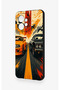 Redmi Note 12 4g Compatible Orange and Black Car Pattern Silicone Case - 4