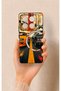 Infinix Gt 20 Pro Compatible Orange and Black Car Patterned Silicone Case