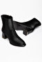 Galvanized Thick Heeled Zippered Women's Boots - 3