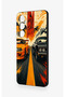 Realme C65 Compatible Orange and Black Car Pattern Silicone Case - 4