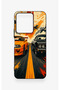 Vivo Y35 Compatible Orange and Black Car Patterned Silicone Case - 2