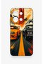 Redmi 15C 4g Compatible Orange and Black Car Pattern Silicone Case - 2