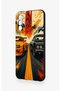 Samsung M13 Compatible Orange and Black Car Patterned Silicone Case - 4