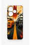 Redmi 13 4g Compatible Orange and Black Car Pattern Silicone Case - 2