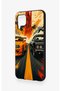 Huawei P40 Lite Compatible Orange and Black Car Patterned Silicone Case - 4