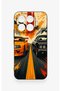 Mi 17t Pro 5g Compatible Orange and Black Car Pattern Silicone Case - 2