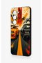 Oppo A5 5g Compatible Orange and Black Car Patterned Silicone Case - 4