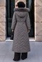 Nova Coat with Hidden Zipper and Waist Tunnel Tsd260306 Gray - 6