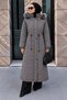 Nova Coat with Hidden Zipper and Waist Tunnel Tsd260306 Gray - 4