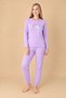 Fawn 6002 Interlock Cute Dog Pattern Winter Home Women's Pajama Set - 2